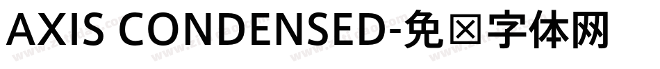 AXIS CONDENSED字体转换